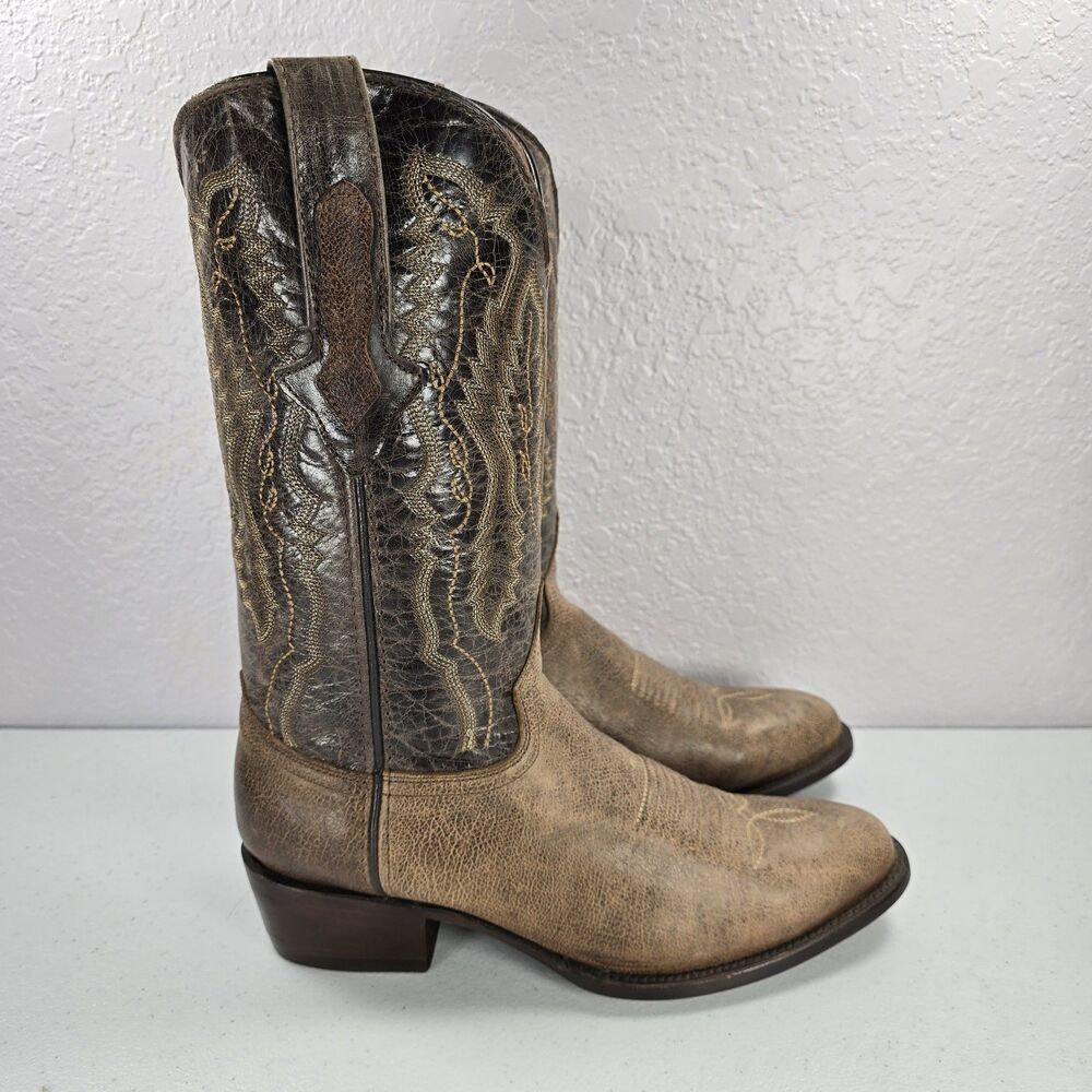 NEW Innovation Cowboy Boots Mens 9 Brown Leather Handmade Western 2 Tone